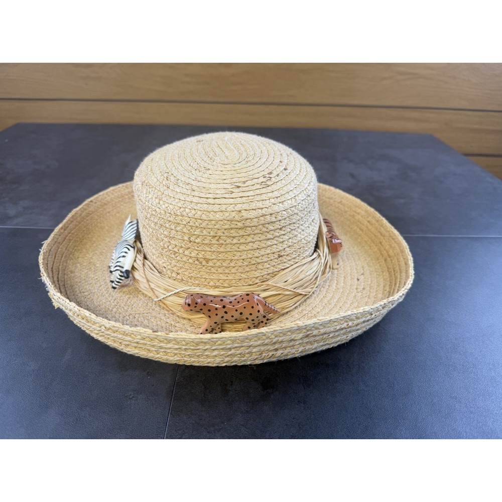 Capelli Straworld Safari Themed Straw/Raffia Sun Hat-One Size